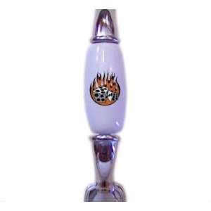 Flaming Dice Casino CHROME CABINET Pull Handle