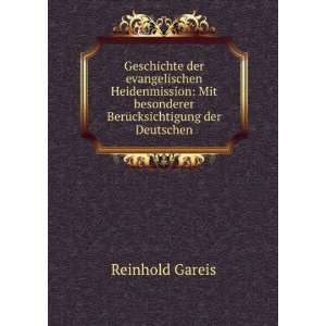   besonderer BerÃ¼cksichtigung der Deutschen Reinhold Gareis Books