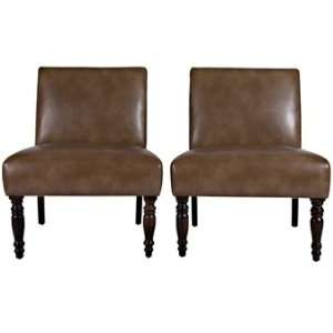   Chair Set in Milk Chocolate Brown Renu Leather