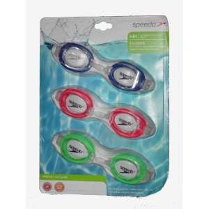  3 Pack Multipack Speedo Kids Splasher Goggles   Purple/Red 
