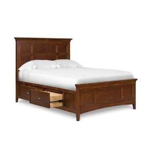  Magnussen Riley Panel Bed With Regular Rail and Storage 