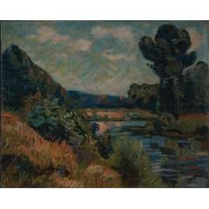   24 x 20 inches   The Banks of the Marne at Chare