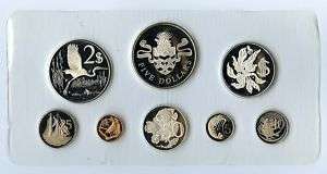 1975 Cayman Islands 8 Coin Proof Set  