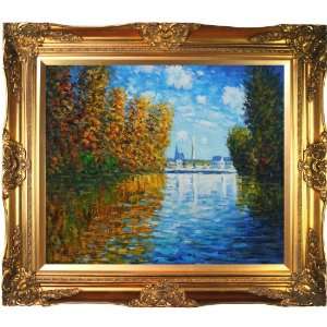   Autumn at Argenteuil 20 Inch by 24 Inch Framed Oil on Canvas Home
