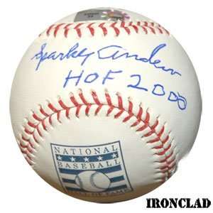  Sparky Anderson Signed Baseball   HOF logo wHOF 2000 Insc 