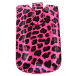 LG GU230 Pink Leopard Pouch / Case / Sleeve / Holder ( Small ) With 