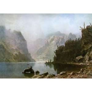  Oil Painting Western Landscape Albert Bierstadt Hand 
