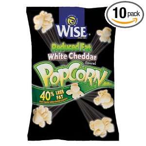 Wise Reduced Fat White Cheddar Popcorn, 6.25 Oz Bags (Pack of 10 