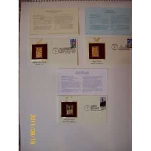  Three gold replica first day covers on miscellaneous 