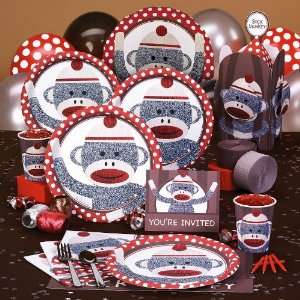  Sock Monkey Red Basic Party Pack for 8 Toys & Games