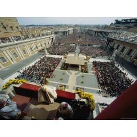  Pope John Paul II Celebrates Easter Sunday Mass, Piazza 
