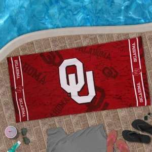  Oklahoma Sooners 30 x 60 Crimson Beach Towel