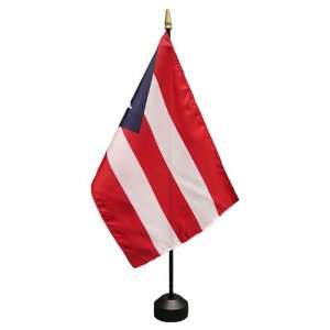  Puerto Rico Flag 8X12 Inch Mounted E Gloss Patio, Lawn 