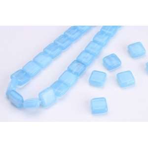  Blue Opal Chicklet Square Beads 8MM Arts, Crafts & Sewing