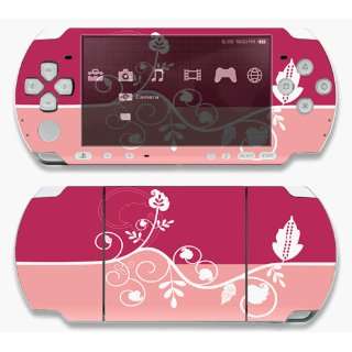 Sony PSP Slim 2000 Skin Decal Sticker   Pink Abstract Flower~