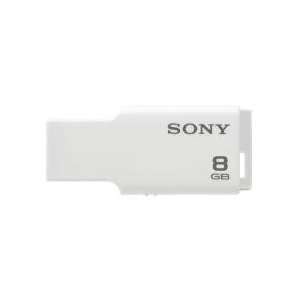 Sony 8GB Micro Vault M Series Flash Drive, White (USM8GM/W)