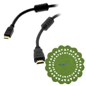  GTMax 6FT Gold Plated Mini HDMI Cable + Cup Pad for Canon 