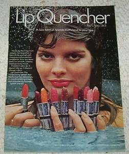 1976 ad Chap Stick Lip Quencher lipstick RENE RUSSO Ad  