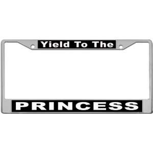 Yield To The Princess Custom License Plate METAL Frame from Redeye 