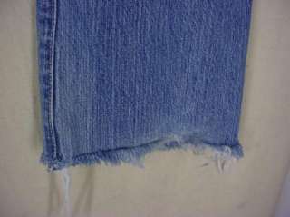 Abercrombie & Fitch Womens Emma Jeans blue destroyed   size 6R (meas 
