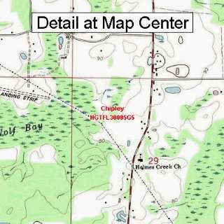  USGS Topographic Quadrangle Map   Chipley, Florida (Folded 
