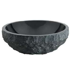 Ronbow 350301 AB Stone Vessel   Polished Natural Granite W/Chipped Roc