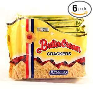 Croley Foods Butter Cream Crackers 10 Packs 250g (Pack of 6)  