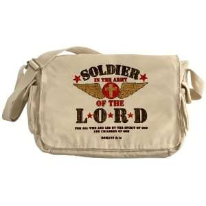   Khaki Messenger Bag Soldier in the Army of the Lord 