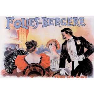  Folies Bergere Tous les Soirs by Unknown 18x12