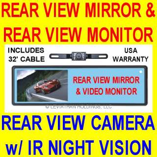 MIRROR MOUNT COLOR REAR VIEW BACKUP CAMERA SYSTEM LCD  