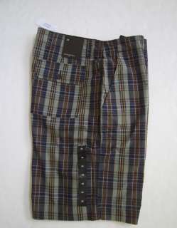 BANANA REPUBLIC Mens Green Plaid Shorts Size 29 36 Waist NWT  