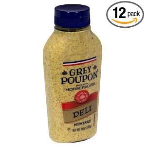 Grey Poupon Deli Mustard, 10 Ounce Squeeze Tubes (Pack of 12)  