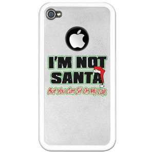 iPhone 4 or 4S Clear Case White Christmas Im Not Santa But You Can 