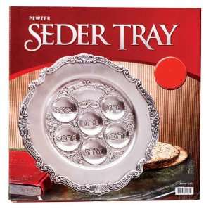  Pewter Seder Plate   Full Color Box 