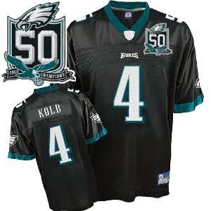  Philadelphia Eagles 4# Kolb Black Jerseys Authentic 
