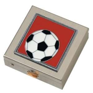  Red Soccer Small Pill Box