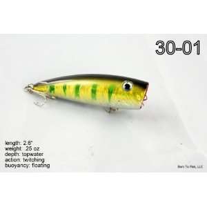   Gold Popper/Chugger Fishing Lure for Bass & Trout