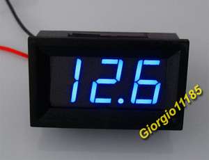Small Blue Panel Volt Meter 12V Doesnt Require Power  