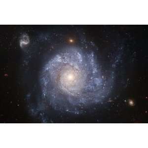   Telescope Astronomy Poster Print   Spiral Galaxy NGC 1309   24 x 19.5