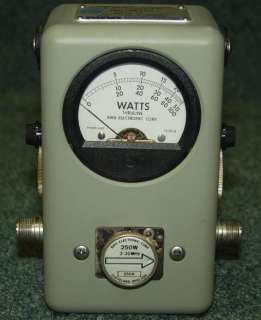   Thruline 43 Wattmeter (3) HF/VHF Slugs Excellent Condition  