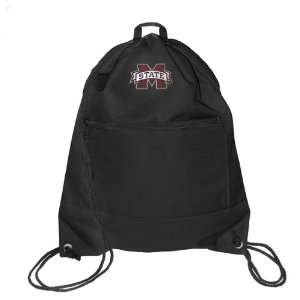   Mississippi State Logo Embroidered Cinch Backpack