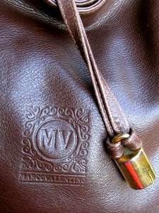 MV MARCO VALENTINO Made in Italy CHOCOLADE BROWN LEATHER DESIGNERS 