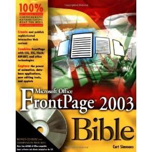  FrontPage 2003 Bible [Paperback] Curt Simmons Books