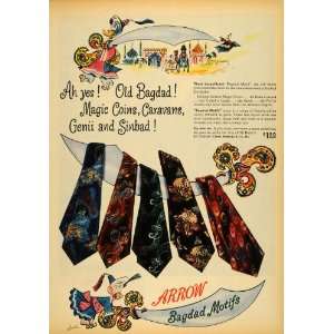  1947 Ad Arrow Bagdad Motif Sinbad Genie Clothing Fashion 