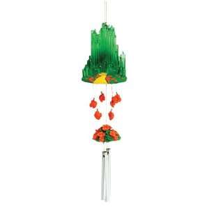  Wizard Of Oz Emerald City & Poppies Wind Chime #17052 