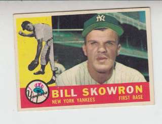 BILL SKOWRON #370 N. Y. Yankees 1st Base 1960 Topps Ex  