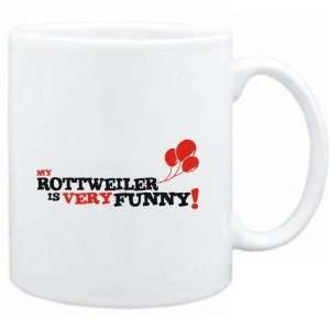  Mug White  MY Rottweiler IS EVRY FUNNY  Dogs Sports 