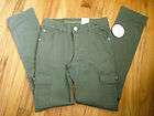 arizona girls khaki green skinny cargo pants size 14 slim