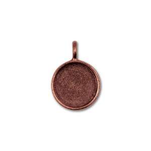   Copper Plated Pewter Small Circle Pendant Arts, Crafts & Sewing