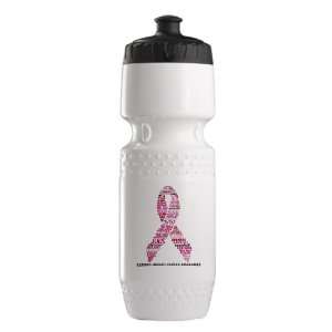 Trek Water Bottle White Blk Cancer Pink Ribbon Support Breast Cancer 
